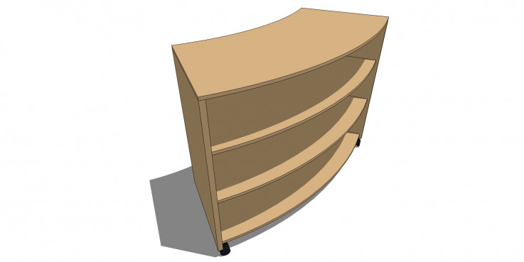Curved Bookcase – High