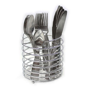 Steel Cutlery 24 Set With Chrome Caddy S