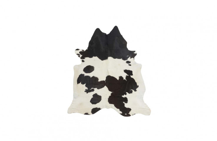 Natural Black and White Cow Hide Rug