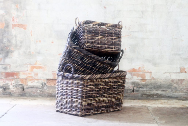 Oiled Woven Baskets