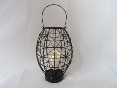 Hanging LED Metal Lantern ‘Oval