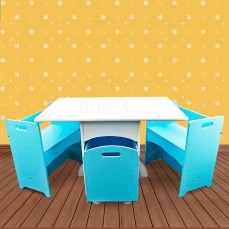 Kids Toddler Cube Style Table & 2 Chair 