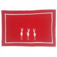 White Reindeer Placemat 30 x 45 cm