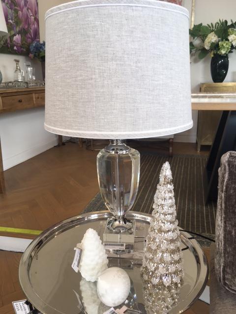 TROPHY CRYSTAL GLASS LAMP & SHADE