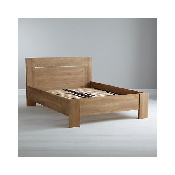 Oak Azur bed Queen size - with solid sla