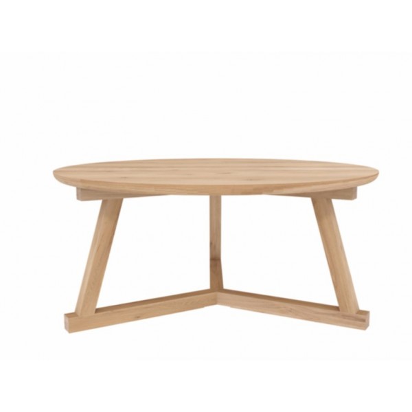 Oak Tripod coffee table D90xH40