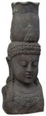 BUDDHA HEAD with pot