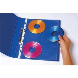 MARBIG CD/DVD POCKETS A4 3Pkts/Sheet 