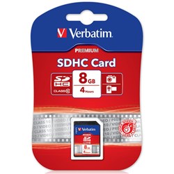 VERBATIM? SDHC MEMORY CARDS 8GB (Class 1