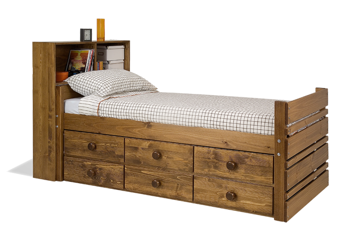 Captains Bed with Underbed Drawers and B