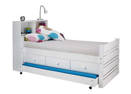 Captains Bed with Underbed Drawers, Trun