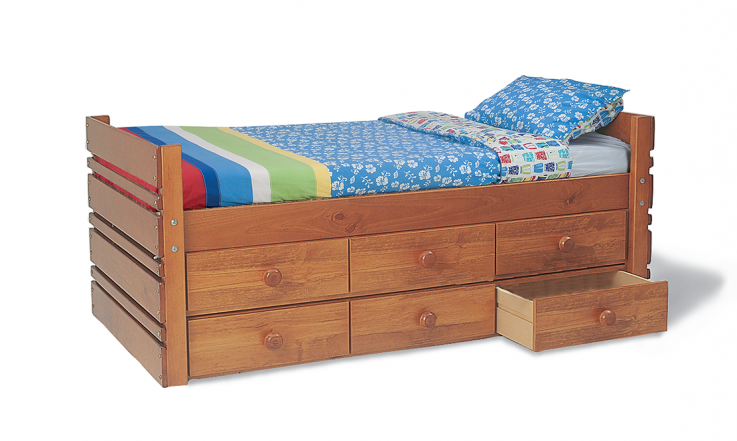 Captains Bed with 2 x underbed drawers 