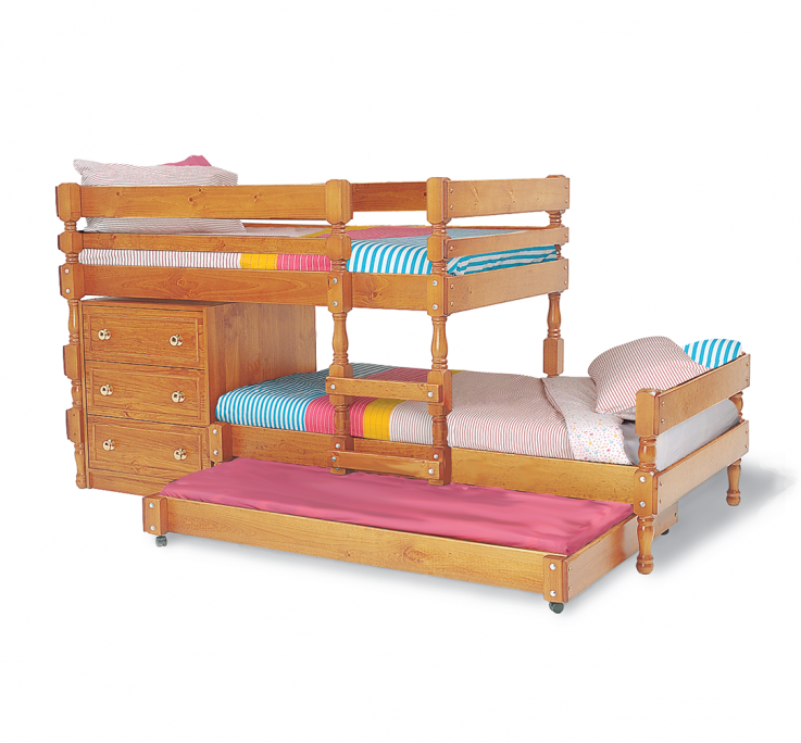 Classic Lo-line longwall Bunk Bed with l