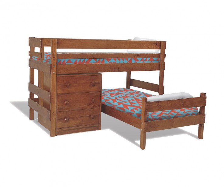 Lo-line corner bunk bed with lo-line che