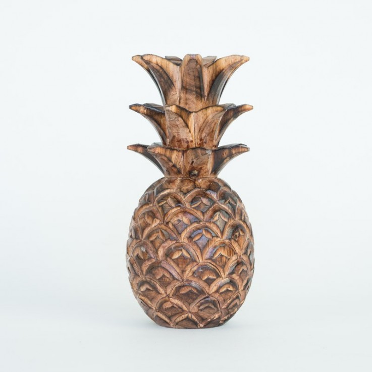 Carved wooden pineapple