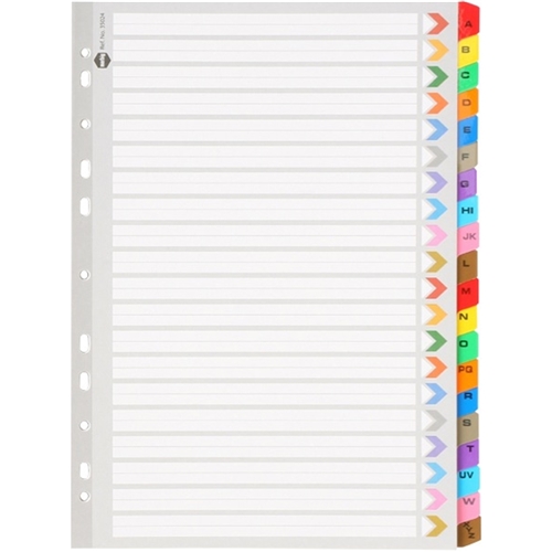 Marbig Index Dividers A-Z Tab A4 Reinfor