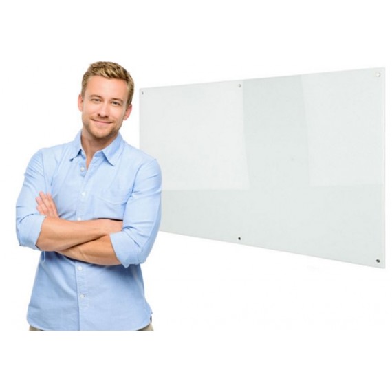 MAGNETIC GLASS BOARD WHITE