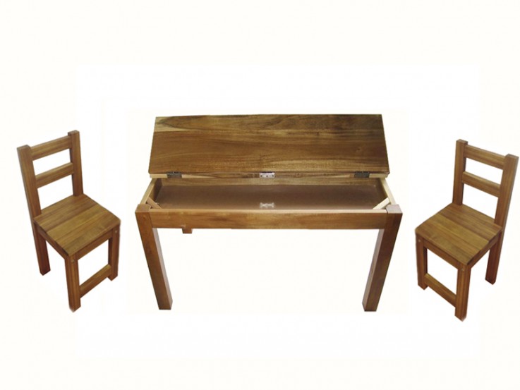 Hardwood study desk and 2 standard chair
