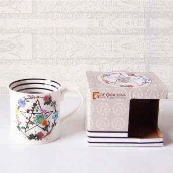 Ceramic Line Pattern Coffee Cup45