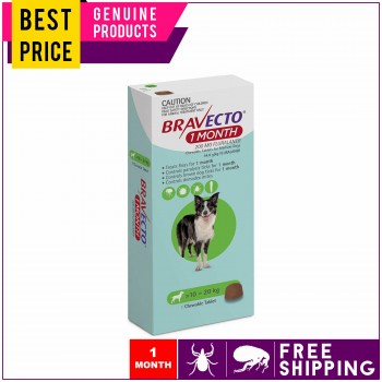 BRAVECTO 1 Dose For Medium Dogs MONTHLY 