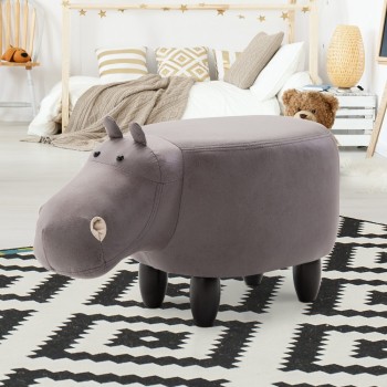 Keezi Kids Ottoman Stool Toy Hippo Chair
