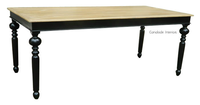 Chandon Dining Table - Distressed Black 