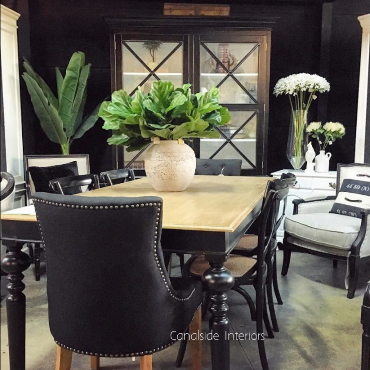 Chandon Dining Table - Distressed Black 