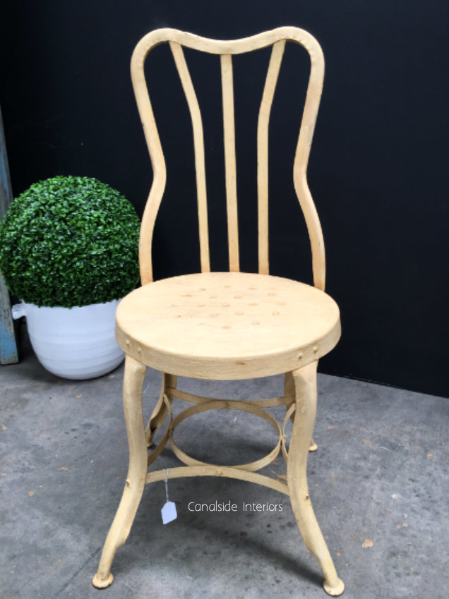 Shaped Back Industrial Chair - Yellow - 