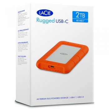 LACIE 2TB RUGGED USB-C PORTABLE DRIVE (S