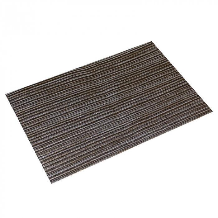 Woven PVC Placemat Silver and Bronze