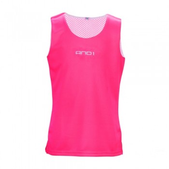 AND1 JUNIOR REVERSIBLE SINGLET - PINK/WH