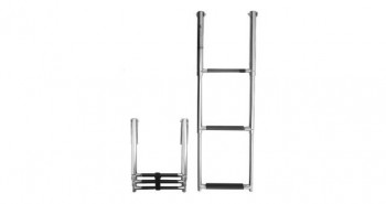 Stainless Steel 2-3 Step Telescopic Ladd