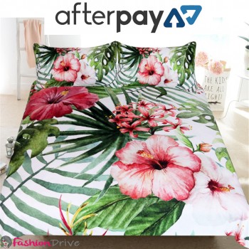 Buy Flowers Tropical Plants Bed Sheet