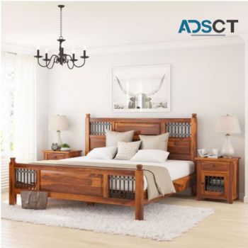 Enjoy Luxury With Solid Wood Bed!