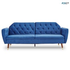 Sarantino Faux Velvet Sofa Bed Couch Fur
