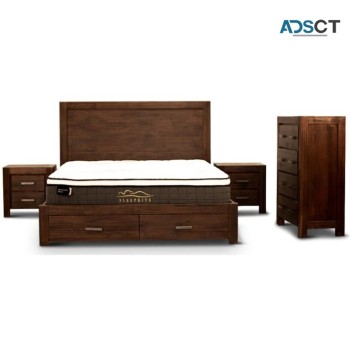 Comfortis 4pc Queen Bed Frame Suite Beds