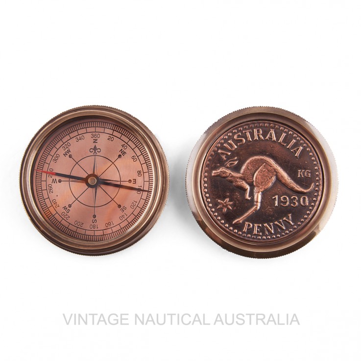 Compass – Australian 1930 Penny Brass An