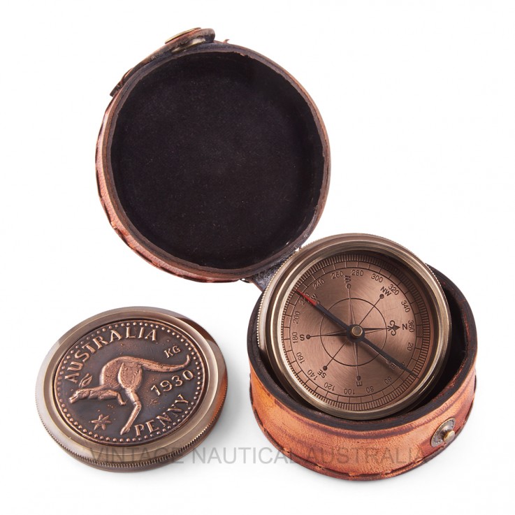 Compass – Australian 1930 Penny Brass An