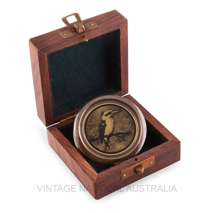 Compass – Kooka / Kingfisher Brass Antiq