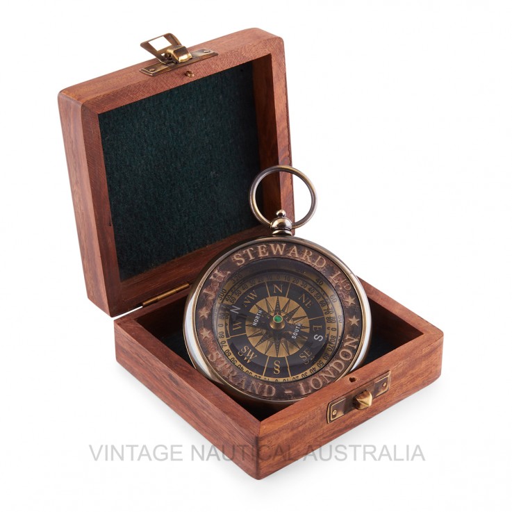 Compass- J H Steward Brass Antique Finis