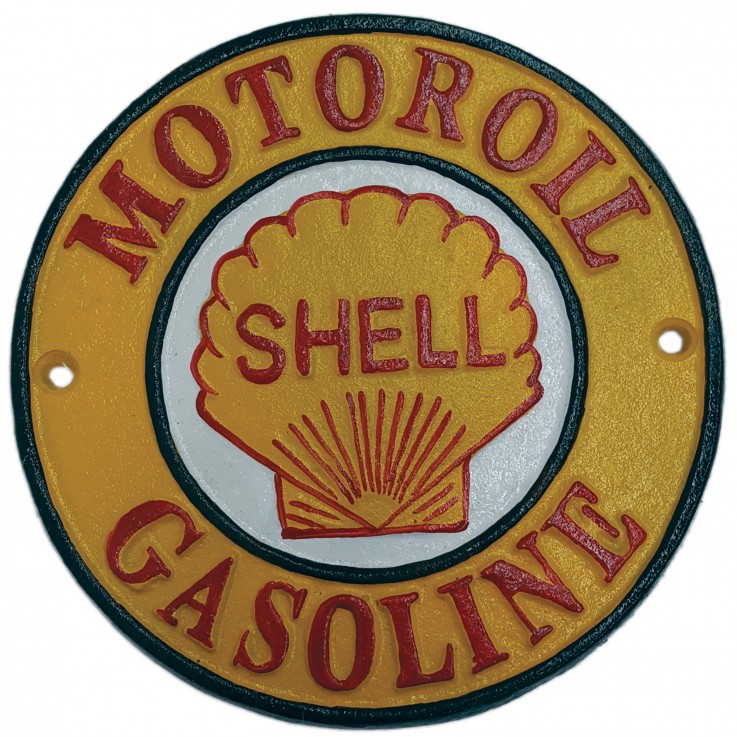 Motoroil Shell Gasoline Wall Plaque Roun