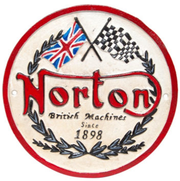Norton Machines Wall Plaque Round