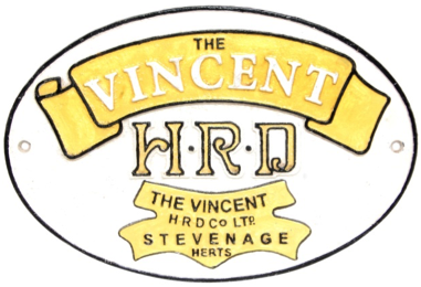 The Vincent HRD Wall Plaque Oval