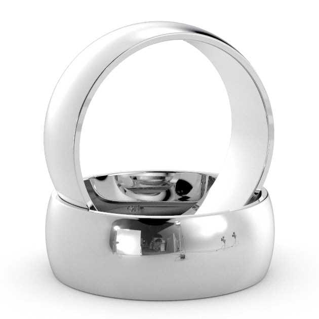 Comfort Fit Wedding Ring in 10K White Go