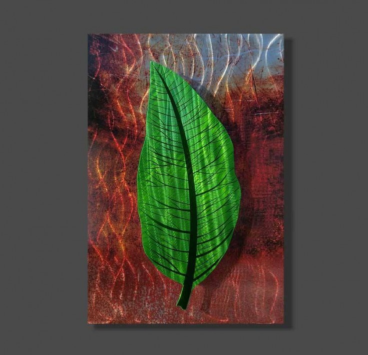 Green Metal Leaf