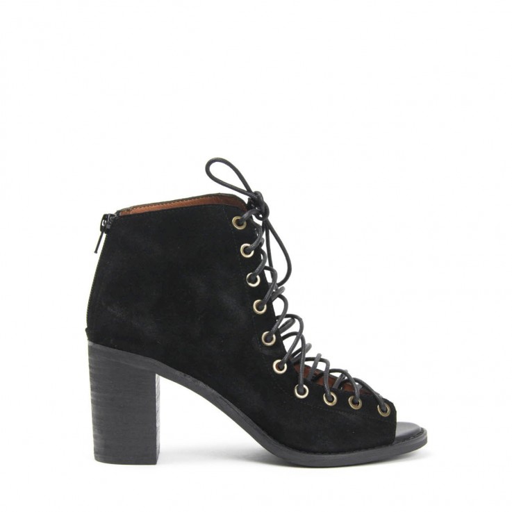 JEFFREY CAMPBELL CORS LACE-UP BOOT Black
