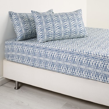 Ombre Home Tangier Fitted Sheet Blue