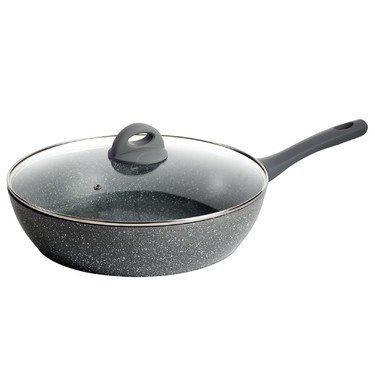 Equip Marble Saute Pan With Lid Black 32
