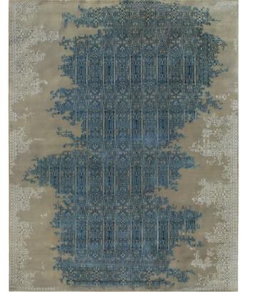 VINTAGE DISTRESSED HAND KNOTTED WOOL RUG