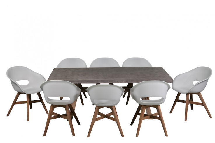 York 9 Piece All Weather Dining Setting